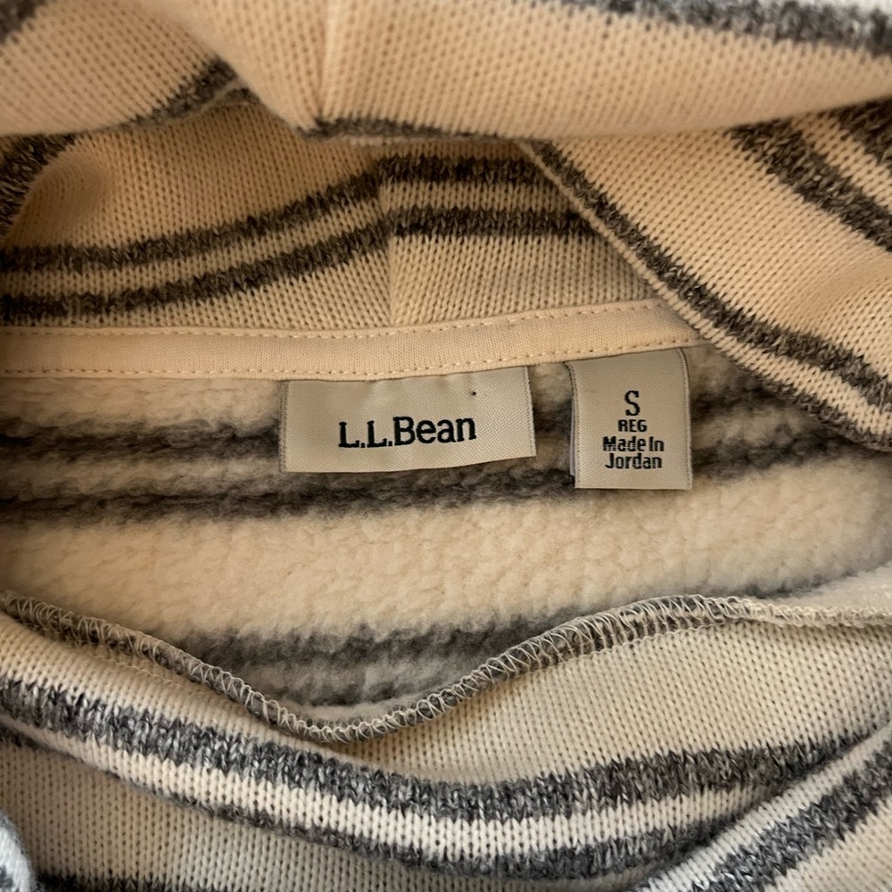 L.L. Bean Striped Cowl Neck Knit - Picture 4 of 9